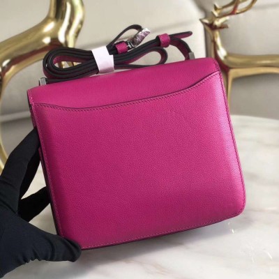 Hermes 2002 20cm Bag In Rose Purple Evercolor Calfskin