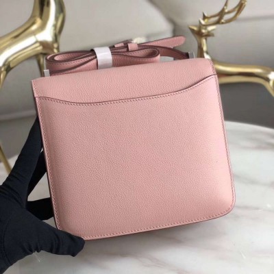 Hermes 2002 20cm Bag In Rose Sakura Evercolor Calfskin