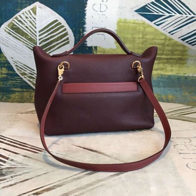 Hermes 24/24 29 Bag In Bordeaux Clemence Calfskin