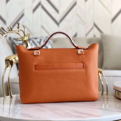 Hermes 24/24 29 Bag In Pink Clemence Calfskin