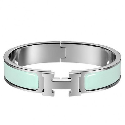 Hermes Aqua Enamel Clic H PM Bracelet