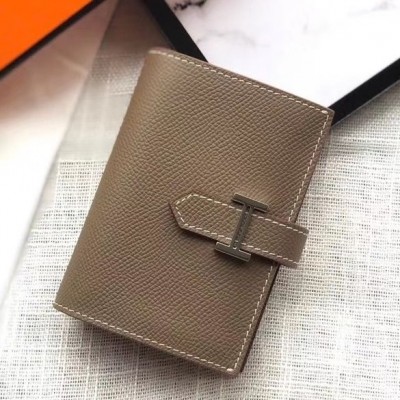 Hermes Bearn Mini Wallet In Taupe Epsom Leather