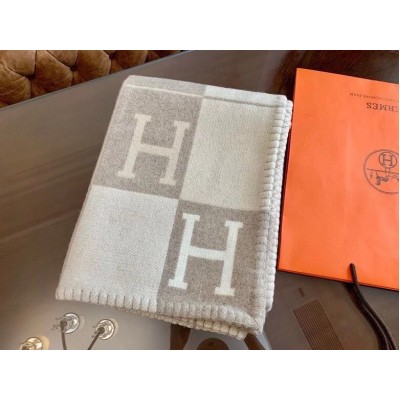 Hermes Beige Avalon III Throw Blanket