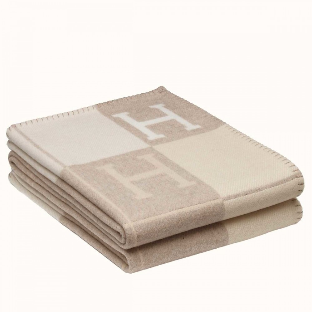 Hermes Beige Avalon III Throw Blanket