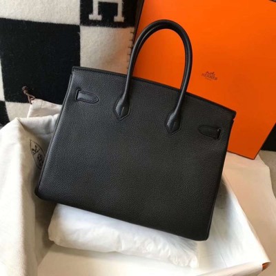 Hermes Birkin 30cm Bag In Black Clemence Leather PHW