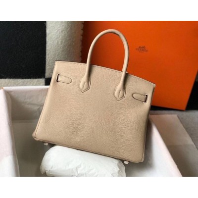 Hermes Birkin 30cm Bag In Trench Clemence Leather GHW