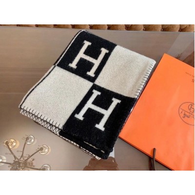 Hermes Black Avalon III Throw Blanket