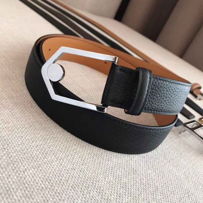 Hermes Black Licol 40 MM Reversible Leather Belt