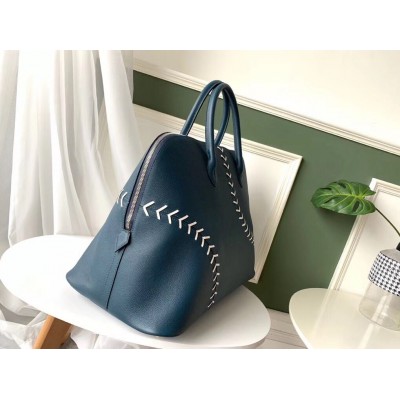 Hermes Blue Malte Bolide 1923 45 Baseball Bag