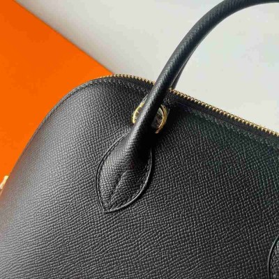 Hermes Bolide 1923 25 Handmade Bag in Black Epsom Calfskin