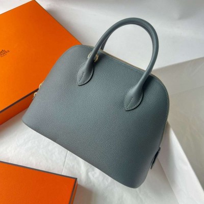 Hermes Bolide 1923 25 Handmade Bag in Vert Amande Epsom Calfskin