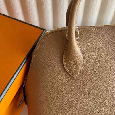 Hermes Bolide 1923 Mini Handmade Bag in Chai Evercolor Calfskin