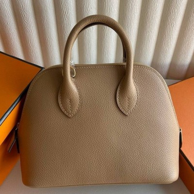 Hermes Bolide 1923 Mini Handmade Bag in Chai Evercolor Calfskin