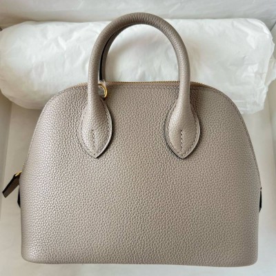 Hermes Bolide 1923 Mini Handmade Bag In Gris Asphalt Evercolor Calfskin