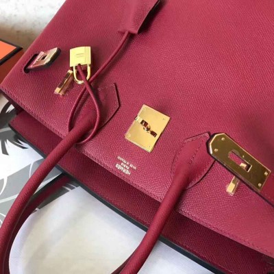 Hermes Birkin 30 Handmade Bag In Bordeaux Epsom Leather