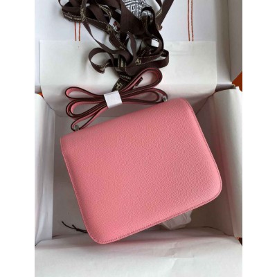 Hermes Constance 18 Handmade Bag In Rose Confetti Epsom Calfskin