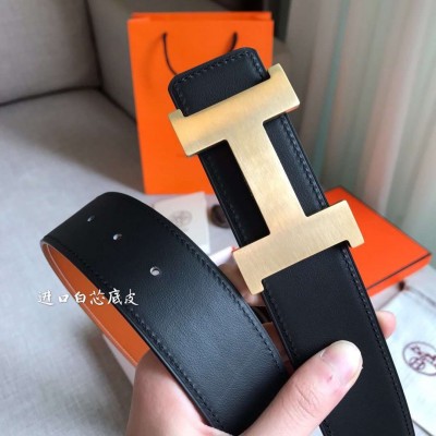 Hermes Constance 2 Belt Buckle & Gold/Noir Swift 42MM Strap