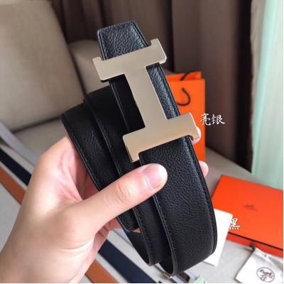 Hermes Constance Belt Buckle & Black Clemence 38 MM Strap