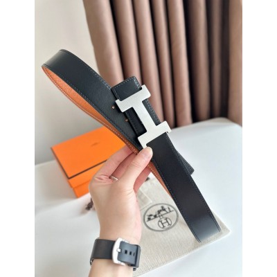 Hermes Constance Reversible Belt 38MM in Gold Clemence Leather