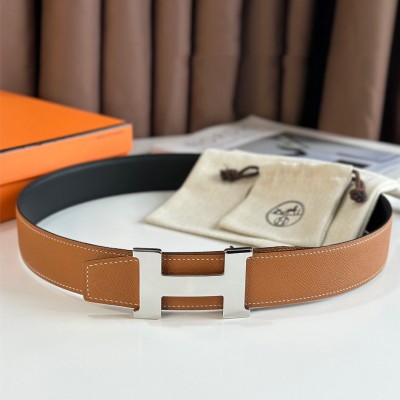 Hermes Constance Reversible Belt 38MM in Gold Epsom Calfskin