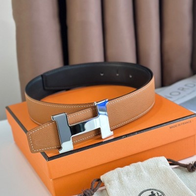 Hermes Constance Reversible Belt 38MM in Gold Epsom Calfskin