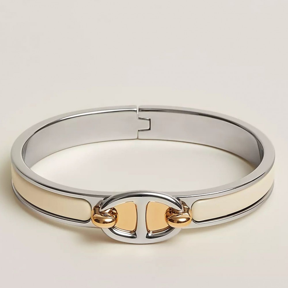 Hermes Creme Mini Clic Chaine d Ancre Bracelet