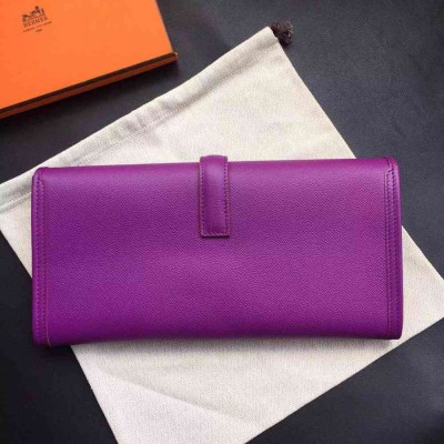 Hermes Jige Elan 29 Clutch Bag In Cyclamen Epsom Calfskin