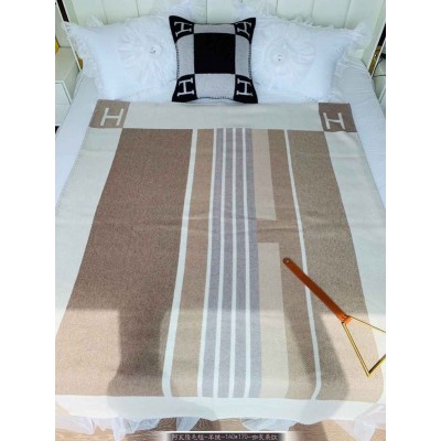 Hermes Ecru Naturel Avalon Vibration Throw Blanket