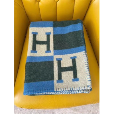 Hermes Emeraude Avalon Bayadere Throw Blanket