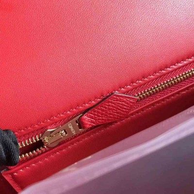 Hermes Constance 24 Handmade Bag In Red Epsom Leather