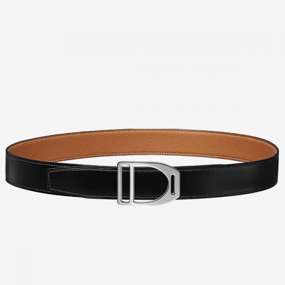 Hermes Etrier Buckle Belt & Brown Clemence 32 MM Strap