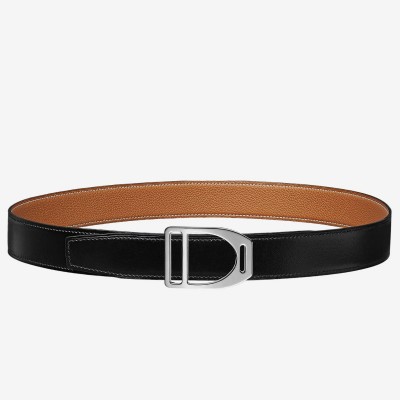 Hermes Etrier Buckle Belt & Brown Clemence 32 MM Strap