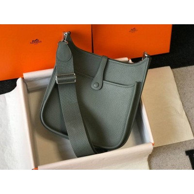 Hermes Evelyne III 29 PM Bag In Vert Amande Clemence Leather