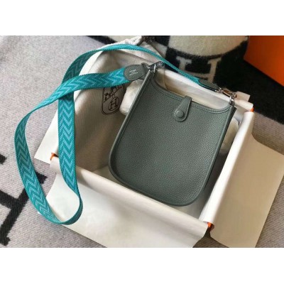 Hermes Evelyne III TPM Bag In Vert Amande Clemence Leather