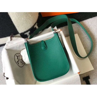 Hermes Evelyne III TPM Bag In Vert Vertigo Clemence Leather