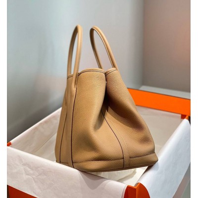 Hermes Garden Party 36 Bag In Chai Clemence Leather