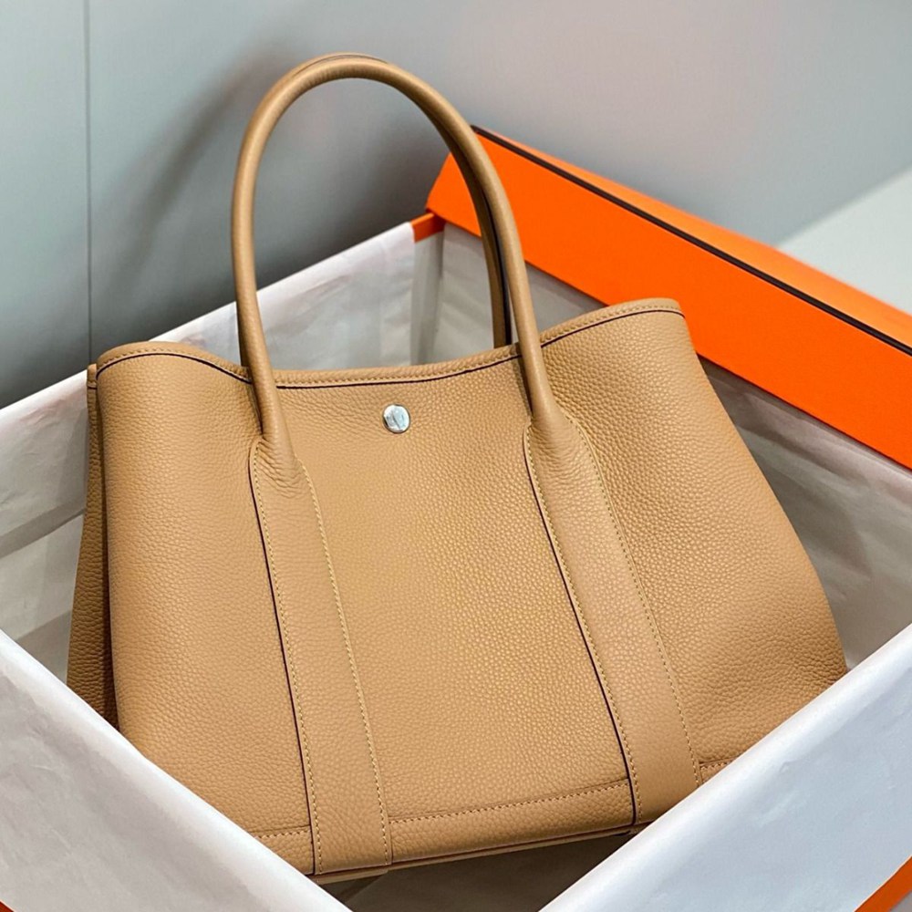 Hermes Garden Party 36 Bag In Chai Clemence Leather