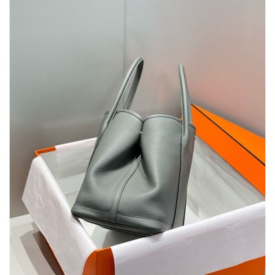 Hermes Garden Party 36 Bag In Gris Meyer Clemence Leather