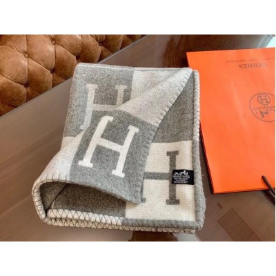 Hermes Grey Avalon III Throw Blanket