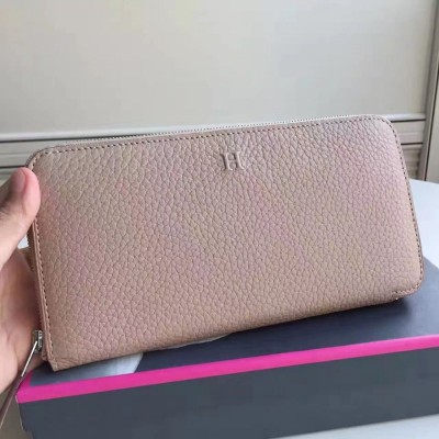 Hermes Grey Clemence Azap Zipped Wallet