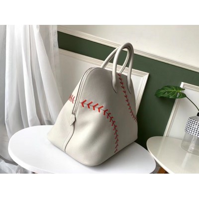 Hermes Gris Perle Bolide 1923 45 Baseball Bag