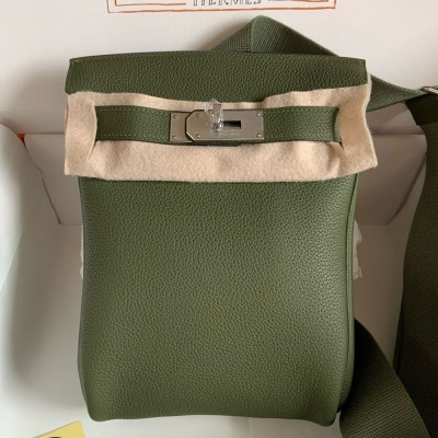 Hermes Hac a Dos PM Backpack in Canopee Clemence Leather