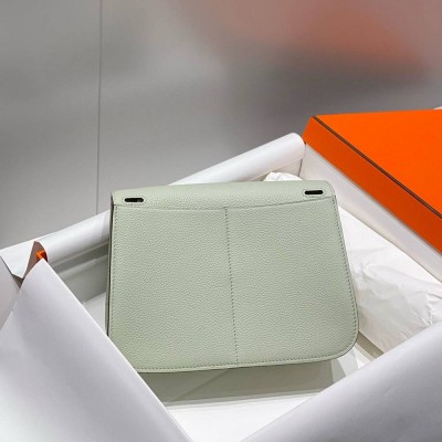 Hermes Halzan 25 Bag in Vert Fizz Clemence Leather