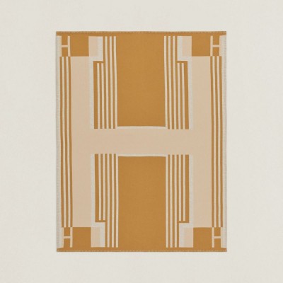 Hermes Ithaque Blanket in Beige Wool and Cashmere