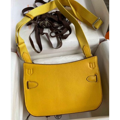 Hermes Jypsiere Mini Handmade Bag In Jaune Ambre Swift Calfskin