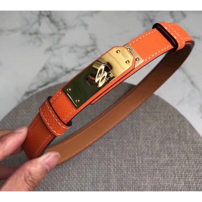 Hermes Kelly 18 Belt In Orange Epsom Leather