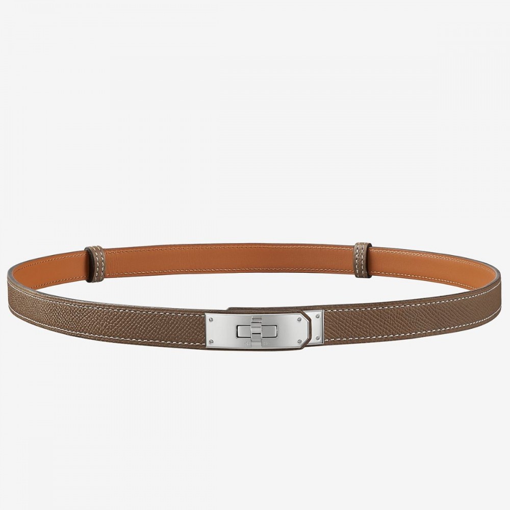 Hermes Kelly 18 Belt In Taupe Epsom Leather