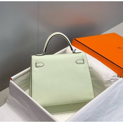 Hermes Kelly 25cm Sellier Bag In Vert Fizz Epsom Leather