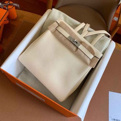 Hermes Kelly Ado Backpack in Nata Clemence Leather