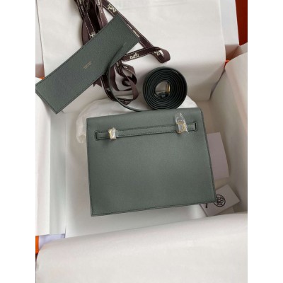 Hermes Kelly Danse II Bag In Vert Amande Evercolor Calfskin